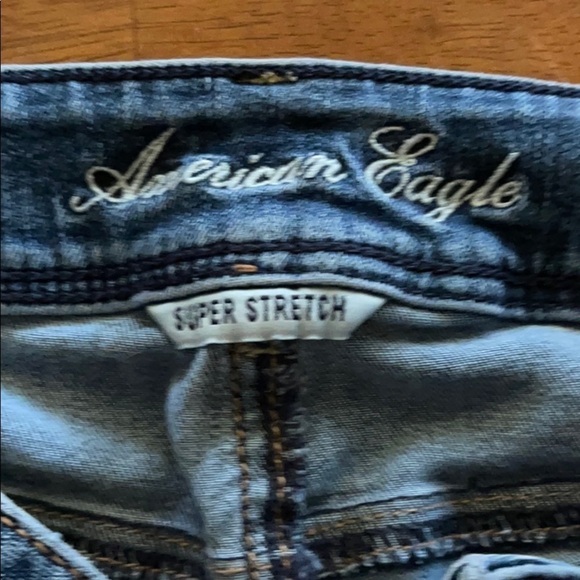 AEO Super Stretch Skinny Jeans Distressed Size 6 - Picture 6 of 7